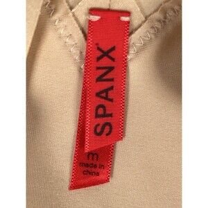 SPANX Slimplicity Double V-Neck Beige Nude Camisole Tank Smoothing Shaping Med